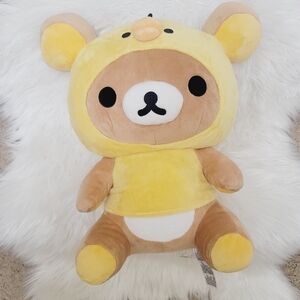 AUTHENTIC rilakkuma Bear Big Plush In Duckie Outfit With Tags Brandnew